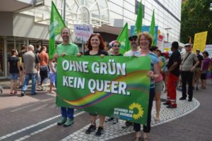 Grünen-Vertreter auf einem früheren Christopher Street Day in Mainz. - Foto: gik