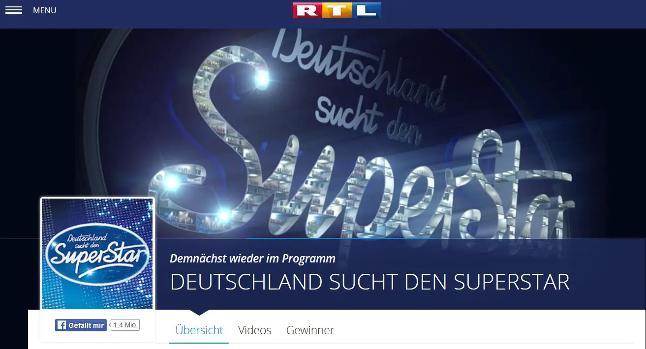 Logo DSDS RTL Homepage