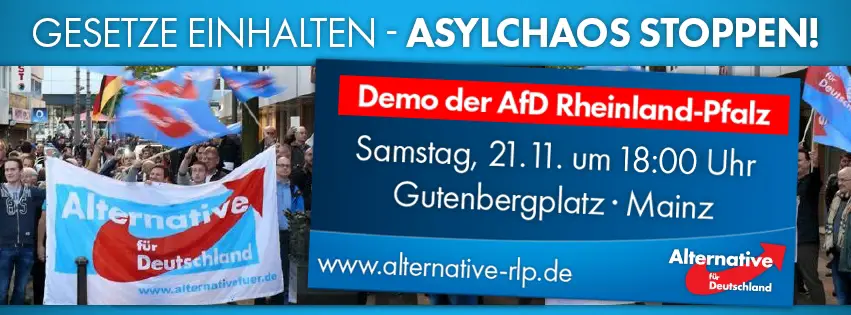 Plakat AfD Demo Mainz 21.11.2015