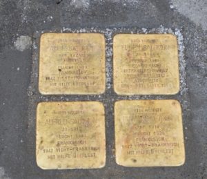 Stolpersteine in Mainz zur Erinnerung an die von den Nationalsozialisten ermordete Familie von Eugen Salomon. - Foto: gik