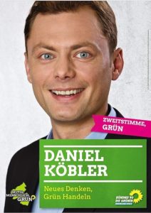 Tritt der Grünen-Ortsvorsteher Daniel Köbler zur OB-Wahl an? Hier ein älteres Wahlplakat Köblers. - Foto: Grüne RLP  