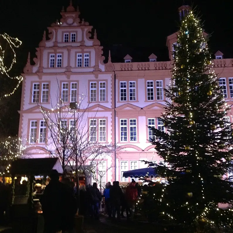 Weihnachtsbaum vor dem Gutenberg Museum kleiner