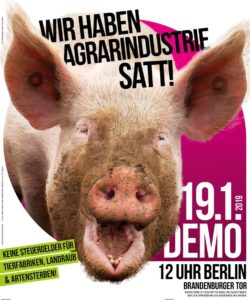 Plakataufruf zur Demonstration "Wir haben es satt" am kommenden Samstag in Berlin. - Foto: gik
