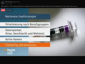 Übersicht über die Kernpunkte einer nationalen Impfstoffstrategie im ZDF. - Quelle: ZDF