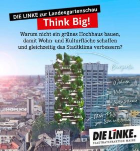 Ein begrünter Wohnturm mit vertikalem Wald - so stellt sich die Mainzer Linke eine Bewerbung für die Landesgartenschau 2026 vor. - Foto: Linke Mainz