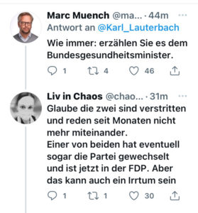 Reaktionen auf Twitter zu den jüngsten Äußerungen von Gesundheitsminister Karl Lauterbach (SPD). - Foto: gik 
