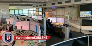 Die Einsatzzentrale der Integrierten Leitstelle bei der Polizei in Koblenz. - Foto: Polizei Koblenz