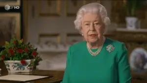Mit einer einfühlsamen Fernsehansprache hielt Elizabeth II. in der Corona-Pandemie ihr Land zusammen. - Screenshot: gik 