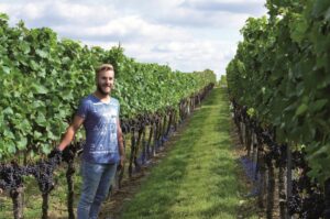 Sebastian Menk vom Wein- und Sektgut Menk in Ingelheim ist Jungwinzer des Jahres 2022. - Foto: Mirjam Schwarz