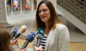 Mareike von Jungenfeld (SPD) beim Interview nach ihrer Nominierung. - Foto: gik
