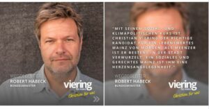 "Testimonial" von Robert Habeck für den Grünen-Kandidaten Christian Viering. - Screenshot: gik