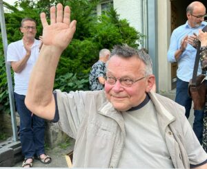 Ex-Landesarchäologe Gerd Rupprecht im Juni 2023 beim Fest zu Ehren der Göttin Cena in Mainz. – Foto: gik