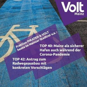 Eine unideologische Verkehrspolitik mit vielen neuen Radwegen wollte Volt erreichen. - Foto: Volt Mainz