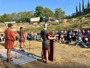 Vorführung antiker römischer Instrumente im antiken Bühnentheater - eine der Veranstaltungen der Initiative Römisches Mainz (IRM) in diesem Jahr. - Foto: gik