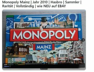 Erste Monopoly-Mainz-Version aus dem Jahr 2010, angeboten auf Ebay. - Screenshot: gik