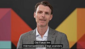 Stadtwerke Vorstand Tobias Brosze bei der Vorstellung des Wärmemasterplans 2.0 - Screenshot: gik