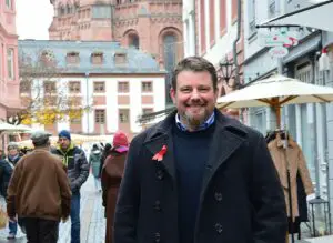 Der Mainzer Kreischef der Freien Wähler, Christian Weiskopf, in der Augustinerstraße in Mainz. - Foto: gik