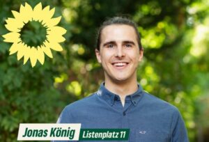 Grünen-Kreischef Jonas König auf einem Wahlkampf-Plakat. - Foto: Grüne Mainz