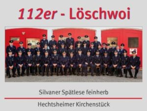 Etikett des 112er Löschwois der Freiwilligen Feuerwehr Mainz-Hechtsheim. - Foto: Freiwilligen Feuerwehr Mainz-Hechtsheim