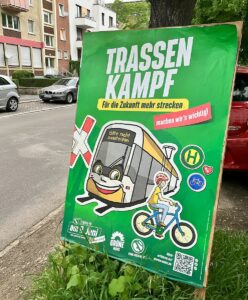 "Trassenkampf" - mit diesem Schlagwort machten die Mainzer Grünen Wahlkampf. - Foto: gik