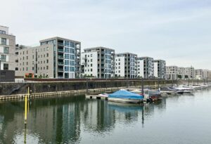 Das neue Wohngebiet im Mainzer Zollhafen im April 2024. - Foto: gik