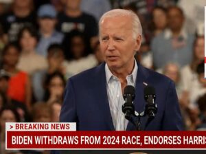 Joe Biden auf einer Wahlkampf-Veranstaltung, nun zieht sich der US-Präsident aus dem Rennen ums Weiße haus zurück. - Screenshot via NBC News