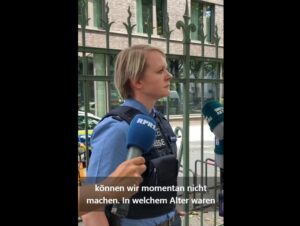 "Keine Angaben": Durfte am Freitag Medien so gut wie keine Auskunft geben: die Mainzer Polizeisprecherin Anna Dexheimer. - Video: Merkurist, Screenshot: gik 