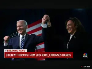 Gerade einmal vier Wochen ist es her, dass Kamala Harris von Joe Biden übernahm. - Screenshot: gik