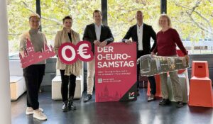 Zufriedene Zwischenbilanz zum 0-Euro-Samstag in Mainz. - Foto: Stadt Mainz