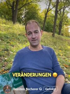 Thorsten Becherer in einem Video zum Bundestagswahlkampf der Grünen Mainz. - Screenshot: gik