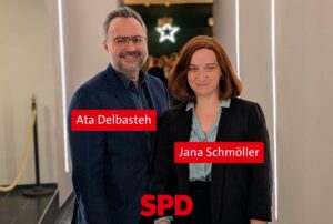 Die beiden SPD-Kreischefs Ata Delbasteh und Jana Schmöller sollen neue Dezernenten für Soziales und Schule werden. - Foto: SPD Mainz 