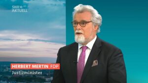 Herbert Mertin 2023 im Interview mit dem Fernsehsender SWR. - Screenshot: gik