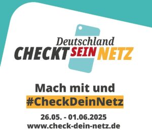 Aktionswoche: Bei "Deutschland checkt sein Netz" können Bürger Funklöcher und schlechten Empfang melden. - Grafik: Bundesministerium für Digitales