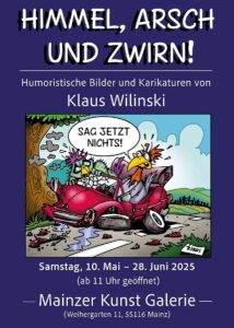 Ausstellung der Karikaturen von Klaus Wilinski in der Mainzer Kunst Galerie. - Grafik: Wilinski