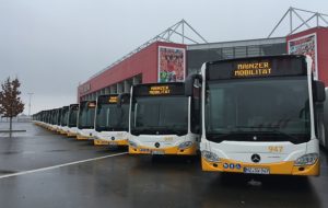 23 nagelneue Busse der Euro-Norm 6 präsentierte die Mainzer Mobilität Anfang des jahres 2019. - Foto: gik