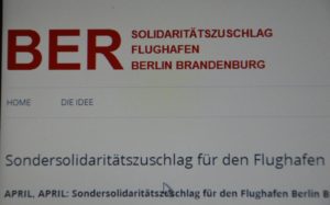 Aprilscherz Sondersoli BER