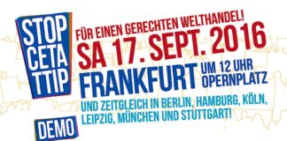 Mobilitätsaktion des BUND zur CETA/TTIP-Demo am Samstag auf dem Leichhof