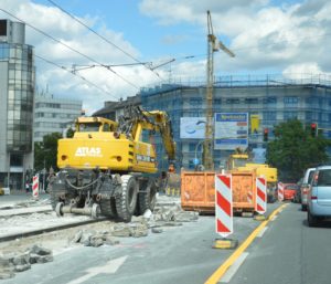 Gleisarbeiten der Mainzer Mobilität auf der Alicenbrücke - in diesen Herbstferien trifft es Gonsenheim. - Foto: gik