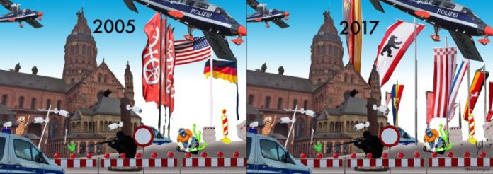 Biancas Blick auf Mainz: Bush revisited – wenn die Karikaturistin zum Tag der Deutschen Einheit ein Deja Vue hat