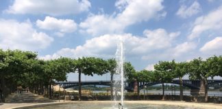 Brunnen am Mainzer Hilton sprudelt wieder – UPDATE: Stadt selbst lässt das Wasser wieder fließen