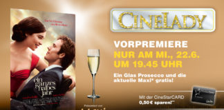 CineLady am 22. Juni mit „Ein ganzes halbes Jahr“ und dem Rheinvergnügen