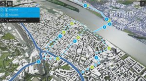 Mögliche Streckenführungen der Citybahn in Mainz. - Grafik: Citybahn GmbH