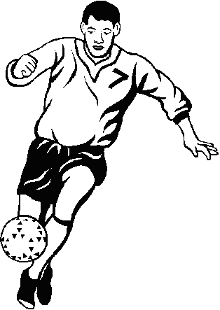 Clipart Grafik Fussballspieler Schwarz Weiss Mainz