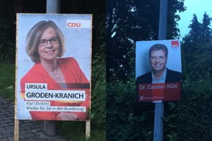 Duell Ursula Groden-Kranich (CDU) und Carsten Kühl (SPD) vor vier Jahren. - Foto: gik