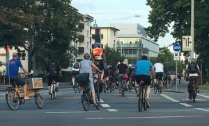 Fahrraddemo der "Critical Mass" in Mainz im Juli 2017. - Foto: gik