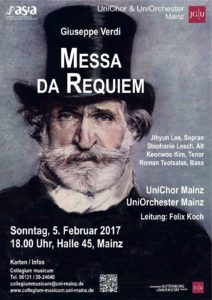 DRUCK Plakat mit Asta Logo - Verdi Requiem