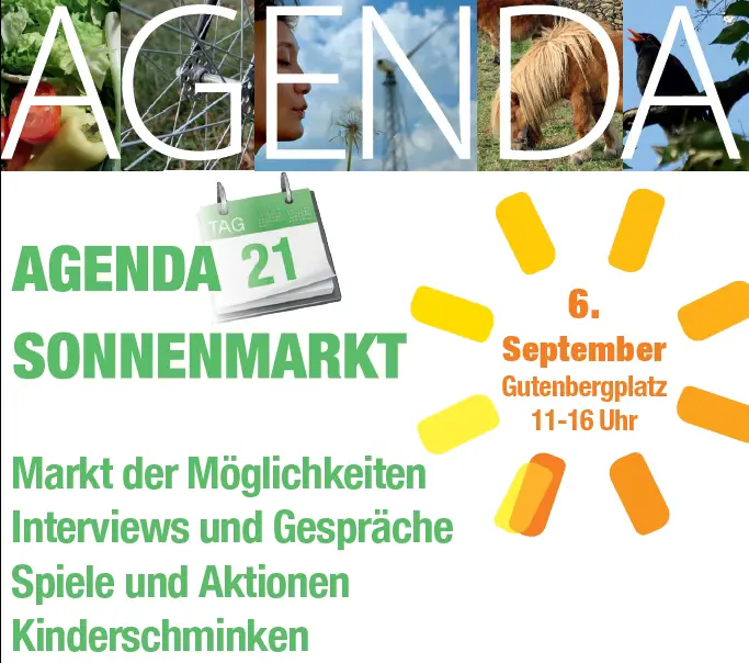 Flyer Agenda 21 Markt 6.9.2014