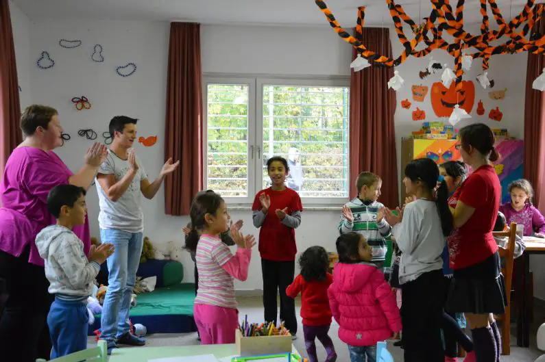 Flüchtlingskinder in Kindertagesstätte in Gießen - Foto gik