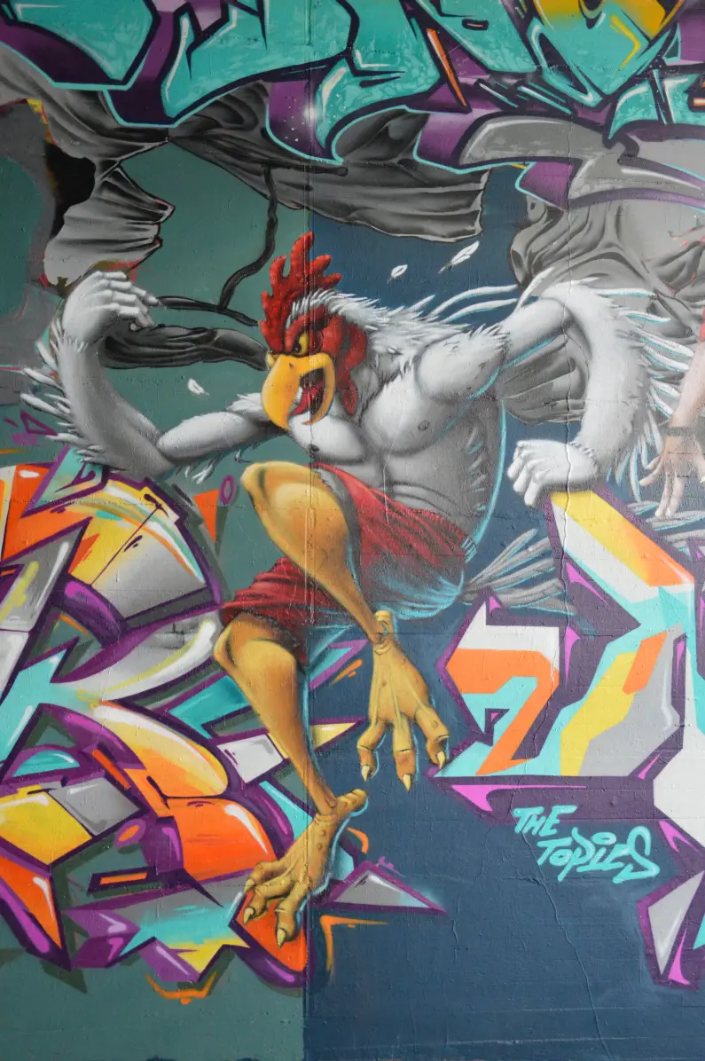 Gockel-Mann Graffiti Meeting of Styles Kastel 2014