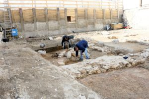 Ausgrabungen bei Abbruch du Neubau der Residenzpassage Anfang 23019. - Foto: GDKE 